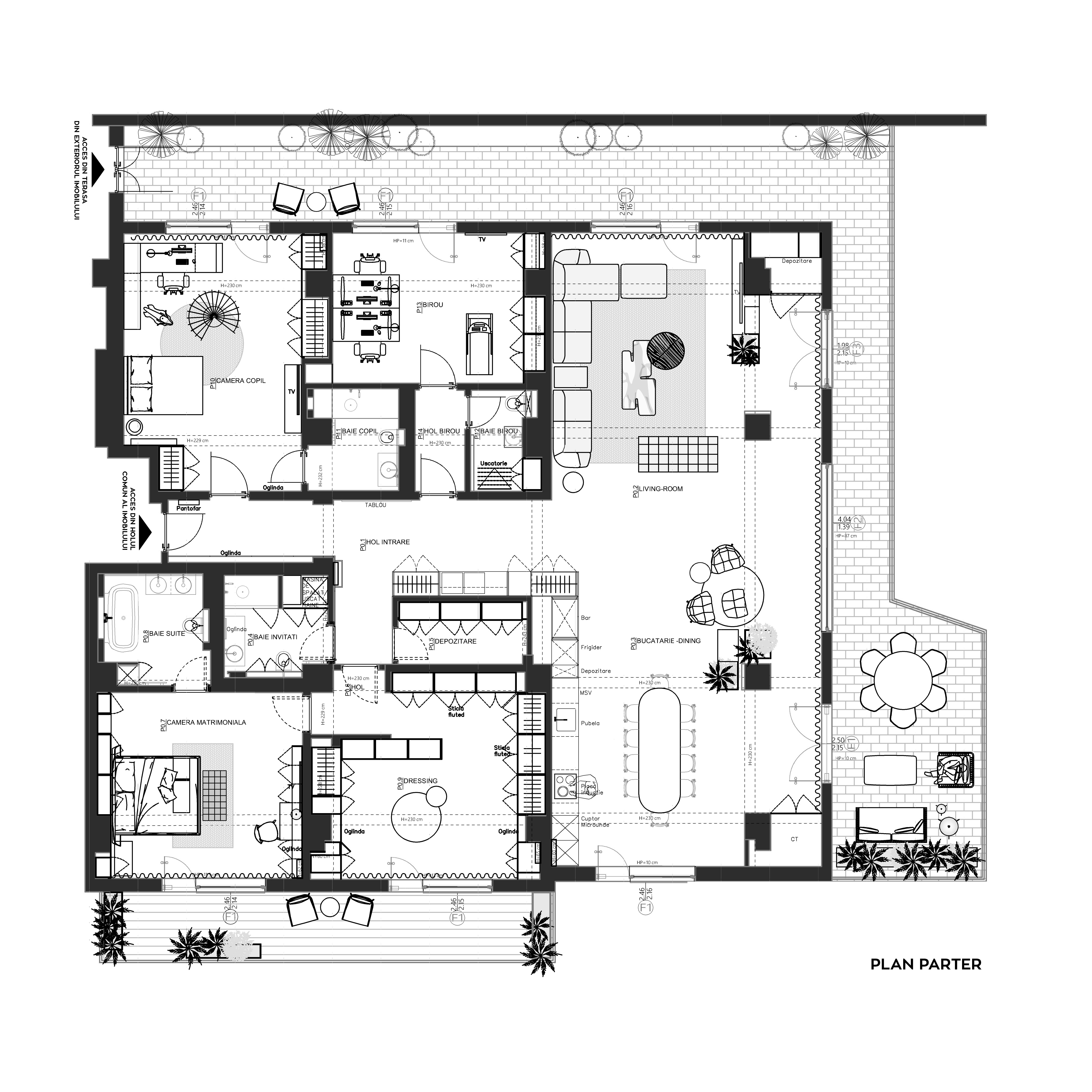 Locuință cu spații ample: o viziune arhitecturală contemporană 