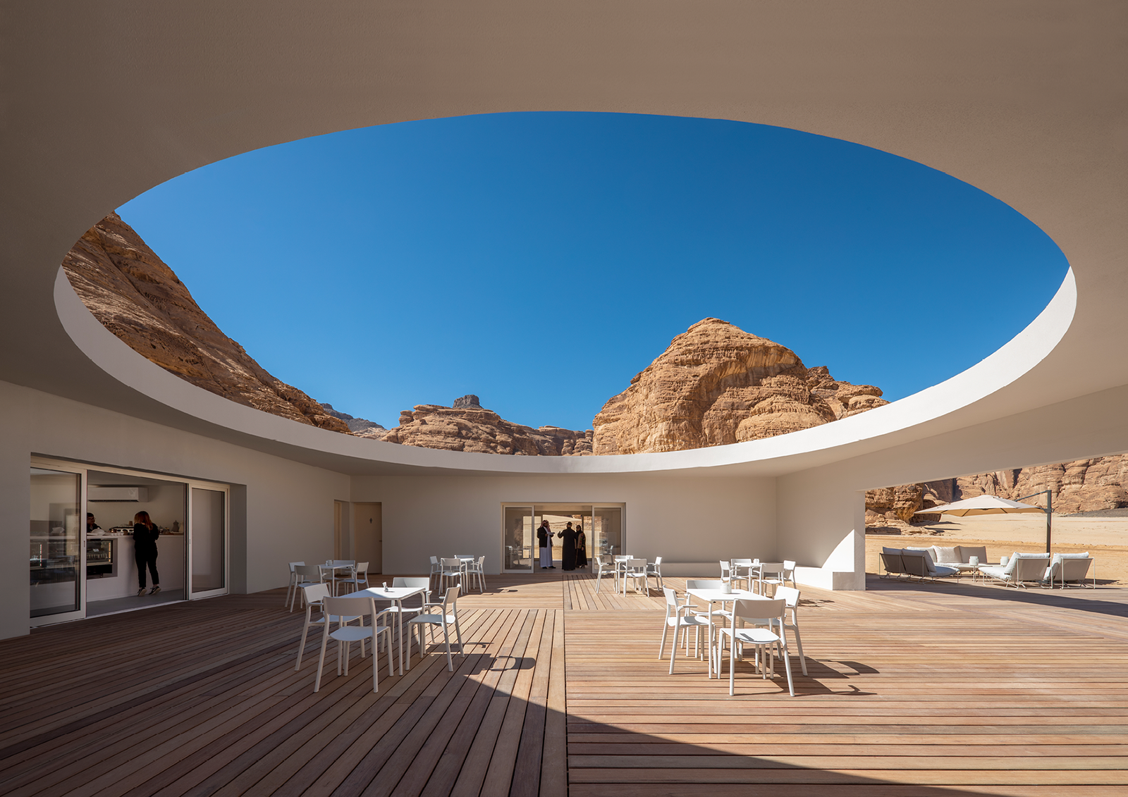 Photo credits: Desert X AlUla Visitor Centre - Building by KWY.studio, 2020. Photo by Colin Robertson